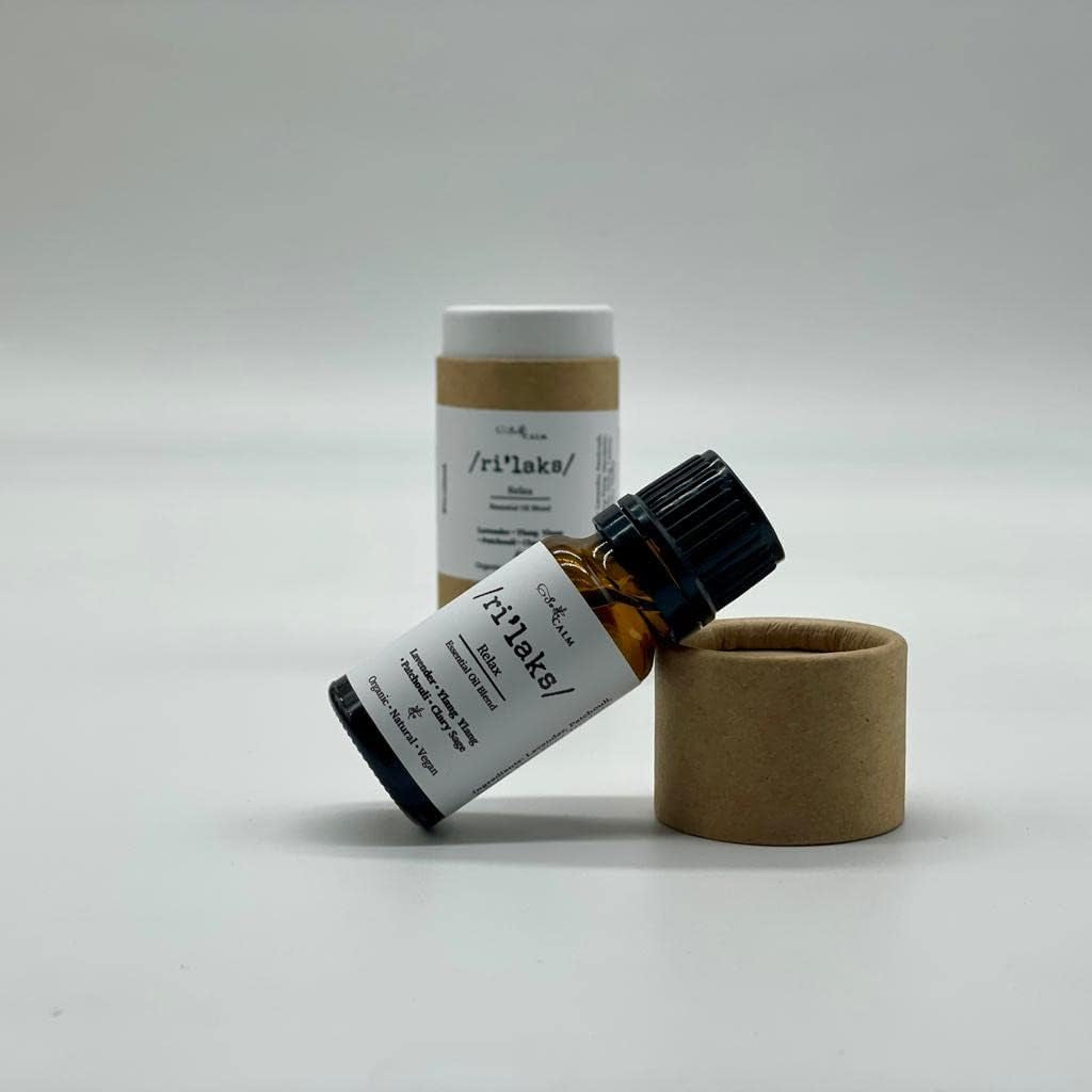 Relax Essential Oil Blend for Stress Relief Relaxation Sleep Lavender & Ylangylang Aromatherapy Oil 100% Pure Natural Oils for Diffuser 10Ml