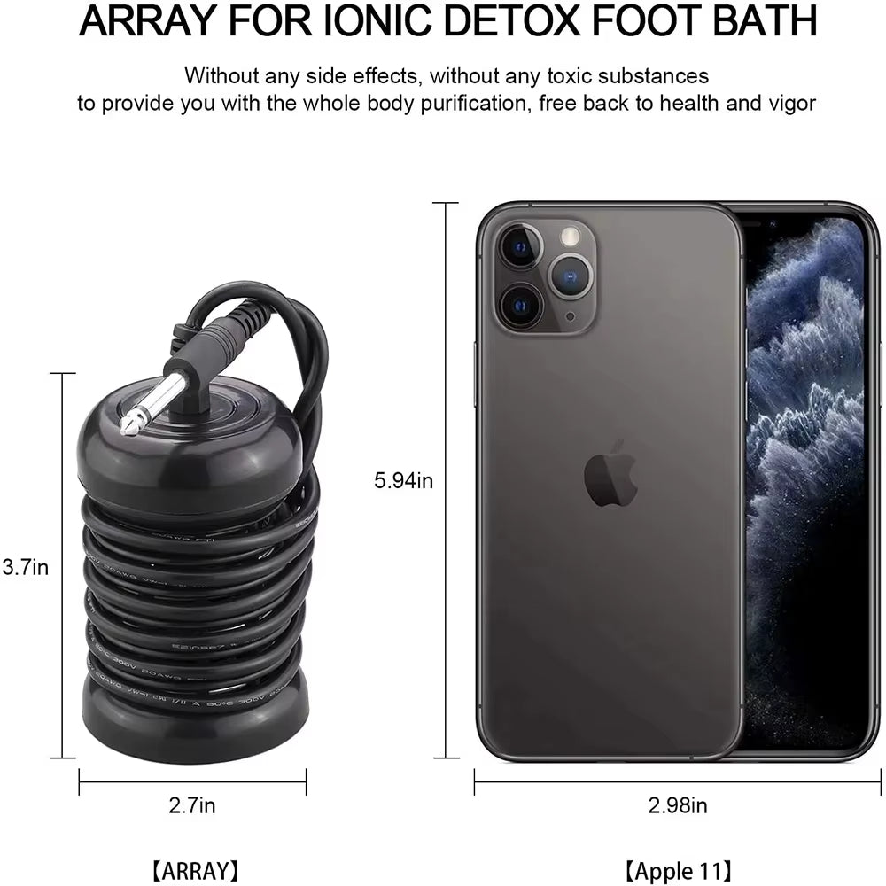 Electric Foot Detox Hydrotherapy Machine Ion Cleaning Foot Bath Massage Vibrat Care Array Relieve Stress Muscle Healthy Massager